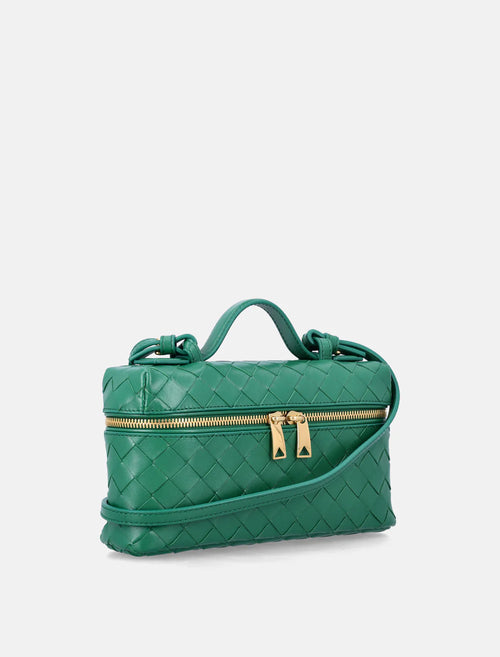 BV Bang Bang vanity case in Intrecciato leather - Green