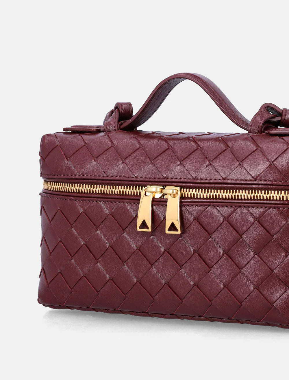 BV Bang vanity case in Intrecciato leather - Burgundy