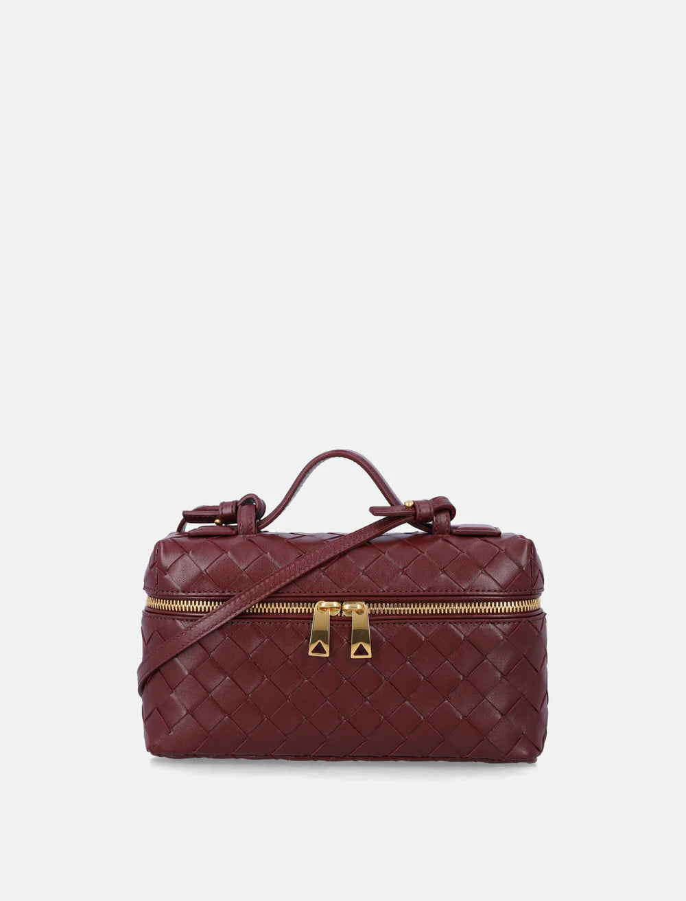 BV Bang vanity case in Intrecciato leather - Burgundy